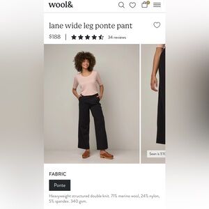 Women's Black Wide-Leg Trousers